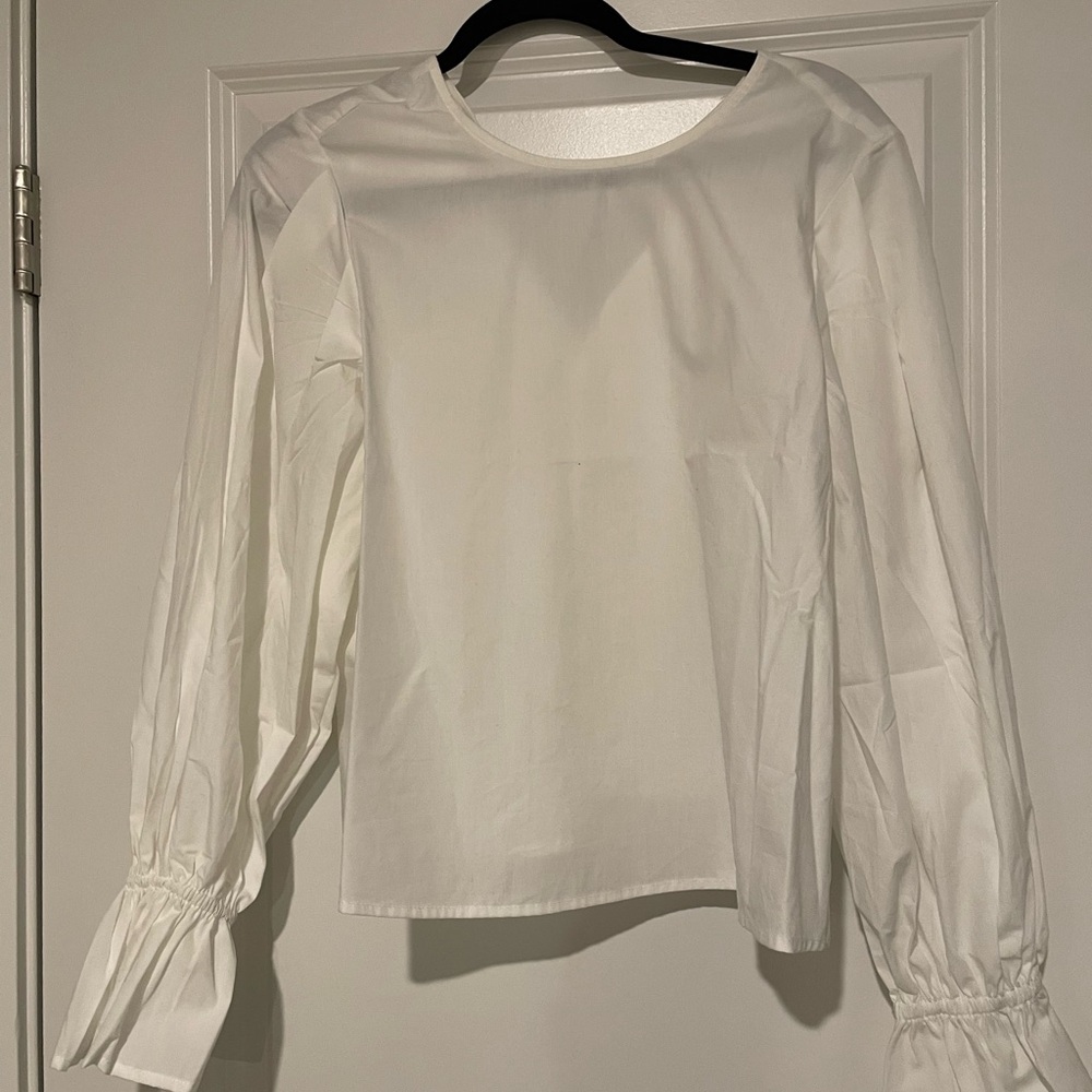 H&M puff sleeve White Blouse